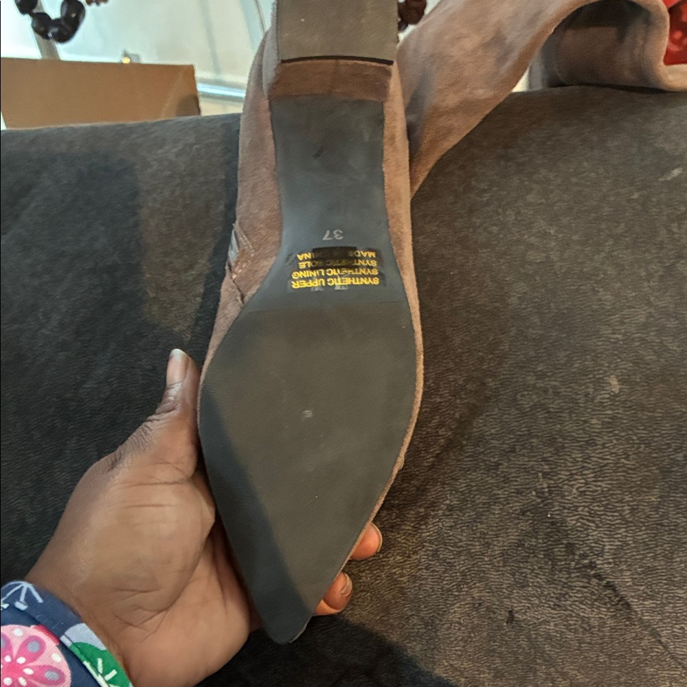 Brown Suede Ankle Boots 👢 size 37 - Picture 4 of 5